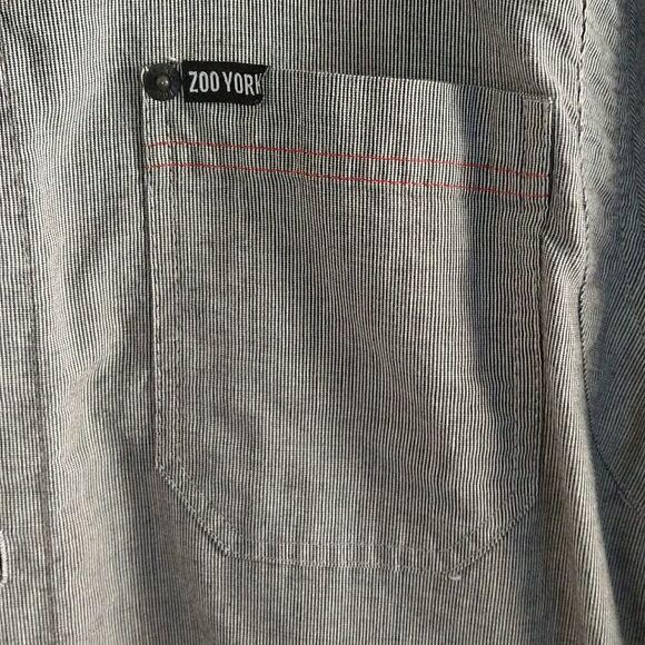 Zoo York Long Sleeve Button Up Shirt Gray Medium - Picture 5 of 6